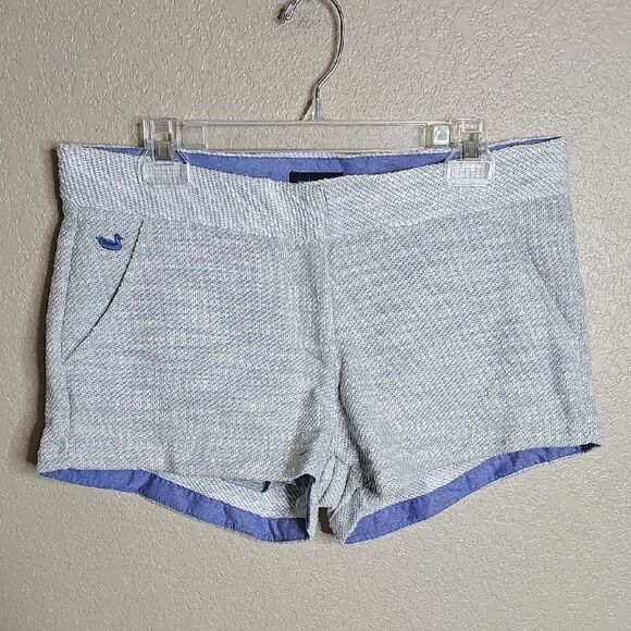 Southern Marsh Silver Metallic Gray Knit  Shorts 10 - Picture 1 of 8